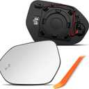 Compatible with BSD Toyota Camry Driver Side Mirror, 2018 2019 2020 2021 2022 2023, with Blind Spot Indicator, Left Side Mirrors Replacement Glass, Power Heated