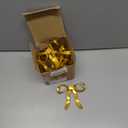 Cinnvoice Gold Bow Garland 6.6ft Metal Gold Bow Banner Coquette Room Decor Birthday Xmas Tree Decorations for Baby Shower Bridal Shower Wedding Bachelorette Party Anniversary Decor