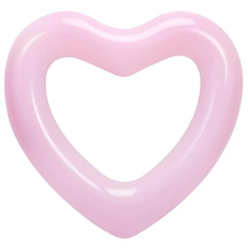 HeySplash Pool Floats, Adult Size Heart Inflatable Pool Floatie for Bachelorette Party, Swim Tube Rings, River Lake Beach Floaty, Wedding Bride Valentine Decor, Fun Toy Raft Lounge, Pink