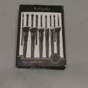 Raffaello Makeup Brushes 15Pcs Makeup Brush Set Premium Synthetic Powder Foundation Contour Blush Concealer Eye Shadow Blending Liner Make Up Brush Kit (Black)