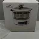 COOK WITH COLOR 3L Glass Mini Low Carb Rice Cooker  Holds 2 Cups Raw/Makes 6 Cups Cooked with Auto Lift Filter Basket, Hotpot & Steamer for Rice, Grains, Digital Panel with Keep Warm, Cream