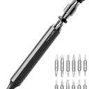 HOTO 24 in 1 Multi Bit Mini Screwdriver Set Magnetic, Manual Precision Screwdriver Set, EDC Pen Screwdriver for Eyeglasses, Electronics, Watches, Phones, Laptops, Cameras, Slate Grey