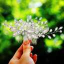 GORAIS Crystal Bride Wedding Hair Comb Silver Bridal Hair Piece Rhinestone Hair Accessories for Women and Girls (Silver)