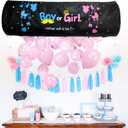 Gender Reveal Balloon Drop Bag, Gender Reveal Pink And Blue Balloons Party Decorations Kit Supplies Favors