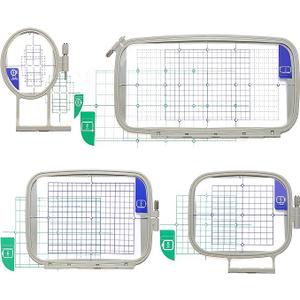 New brothread Embroidery Machine Hoop 4 in 1 Set(SA442+SA443+SA444+SA445) for Brother PE900 SE2000 PE800 SE1900 SE1950 PE780D 770 700 750D SE1800 Innovis1250D/1200 PC8500 Babylock Accord Emore Ellure