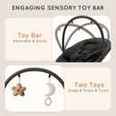 Baby Swings for Infants, Electric Infant Swing with 5 Speed Modes, 5-Point Harness, 3 Timer Settings, Built-in Songs & Bluetooth, Portable Baby Swing with Remote Ccontrol, Indoor Outdoor Use
