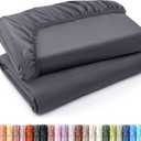 Utopia Bedding Fitted Sheet - Pack of 2 Bottom Sheets - Soft Brushed Microfiber - Deep Pockets, Shrinkage & Fade Resistant - Easy Care (Full, Grey)