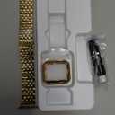 Slim Watch Band Compatible with Apple Watch 41mm 45mm 42mm 44mm 40mm 38mm Metal Stainless Steel Watchband Suitable for iWatch 10/9/8/7/6/5/4/3/2/1/SE Series Women Luxury Strap