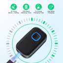 COMSOON Bluetooth AUX Adapter for Car, Noise Reduction Bluetooth Receiver for Music/Hands-Free Calls, Wireless Audio Receiver for Home Stereo/Speaker, 16H Battery Life/Dual Connect (All Black)