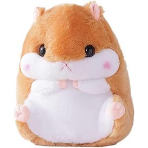 Hamster Plushie Toy Hamster Stuffed Animal Plush Toy Birthday Xmas Gift for Kids Boys Girls (15.6inch, Brown)