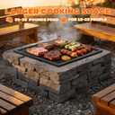 onlyfire Square Fire Pit Grill Grate, Heavy-Duty Steel Grate with Heat-Resistant Coating, Diamond Mesh & X-Marks Design for Outdoor BBQ, Camping, Backyard Gatherings - 36 inch