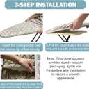 UniSimp Ironing Board Cover and Pad 15"x54" Extra Thick Natural Cotton, Scorch and Stain Resistant Padding, Standard Size Iron Board Cover with Fasteners Heavy Duty Elastic Edge, Heatproof Blue