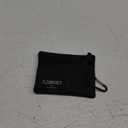 T.CONTACT Slim RFID Blocking Zippered Lanyard Wallet - Compact ID Holder & Coin Purse for Men, Women, and Kids - Lightweight Keychain Card Case with 2 Zippered Pockets & ID Window(black, 1.0)