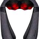 Mirakel Neck Massager for Pain Relief Deep Tissue, Shiatsu Shoulder & Back Massager with Heat - Ergonomic Design Massage, Electric Kneading Whole Body Massager Christmas Gifts for Women, Men, Dad, Mom