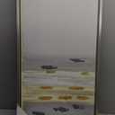 Framed Neutral Abstract Art, Acrylic Painting Abstract, Oil Painting Canvas, Textured Wall Art Canvas (Gold)