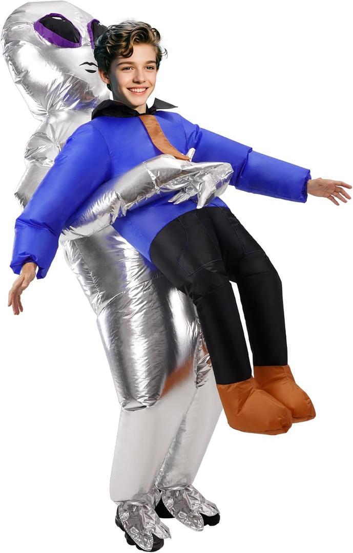 Inflatable Alien Costume for Kids/Teens, Kid Blow Up Costumes for Halloween Cosplay