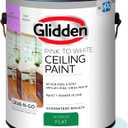 Glidden Grab-N-Go Pink to White Ceiling paint, 1 Gallon, Flat, White