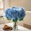 5PCS Hydrangea Artificial Flowers, Real Touch Latex Hydrangeas, Realistic Faux Floral Dcor for Home Office Wedding Bouquets Centerpieces Party