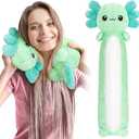 Axolotl Unscented 2Lbs Heating Pad for Neck Shoulders and Back Wrap Microwavable, Heatable 22.5" Cute Warm Stuffed Animals Neck Warmer - Axolotl Gifts for Women Girls and Kids