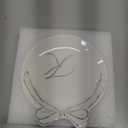 COLLECTIVE HOME Custom Initial Ceramic Jewelry Tray with Bow - Ring Holder & Earring Dish | Christmas Gift Idea for Women, Unique Birthday Present for Her (K)