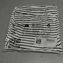 Tankaneo Womens Pajama Sets Striped 2 Piece Lounge Sets Short Sleeve Oversized T Shirts Drawstring Shorts Matching Set (L)