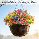 Artificial Flowers for Outdoors, UV Resistant Fake Outdoor Flower, Realistic Fake Wild Flowers No Fade Faux Outside Decoration for Planter Beds, Window Box, Garden Pots, Porch, Vase (18P)