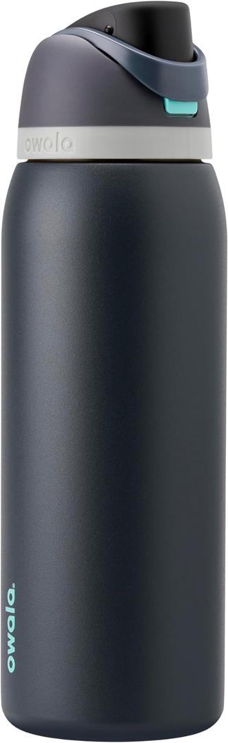 Owala FreeSip Insulated Stainless Steel Water Bottle with Straw for Sports, Travel, and School BPAFree Sports Water Bottle, 40 oz, Foggy Tide