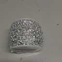 49 Feet Christmas Tree Beads Garland, Artificial Silver Beaded Garland for Christmas Tree DIY, Diamond-Shaped Beads for Wreath, Xmas Party Table, Wedding Holiday Decoration