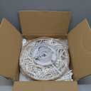 Capslpad Wood Beaded Flush Mount Ceiling Light Antique Rustic Mini Chandelier 3-Light White Boho Light Fixture for Dining Room,Nursery Room,Bedroom,Girl Room,Hallway,Entryway,Passway