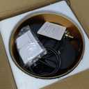 3-Pack Industrial Black Gold Pendant Lights Vintage Mini Dome Pendant Light Fixtures with Golden Finish Rustic Farmhouse Dome Black Pendant Lights for Kitchen Island, Dining Room, Bedroom