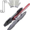 Brake Caliper Compression Tool, 360 Adjustable Disc Brake Pad Spreader, Automotive Universal Caliper Piston Compressor Tool with 2PCS External Large Steel Plates