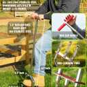 Manual Lawn Aerator - 42 Inch, 304 Stainless Steel Aerator Lawn Tool, Easy to Install, Rust Resistant, Core Aerator for Yard&Grass Compacted Soil, 3 Detachable Hollow Tines, Non Slip Foot Pad