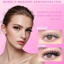 Lash Clusters Wispy 80D Eyelash Clusters D Curly 12-20MM Mix Length Cluster Eyelash Extensions Thick Volume Individual Lashes Clusters DIY Eye Lash Extension 3D Eyelashes Clusters at Home By MOONKALI