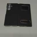 for Galaxy Z Fold 7 Case Luxury Leather with Smart Screen View,Fit for Magsafe,See Calls & Time Without Opening,Magnetic Slim Protective Cover for Samsung Zfold 7 Case Black