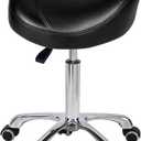 Ergonomic Saddle Chair,Heavy-Duty Rolling Stool with Wheels, No Back