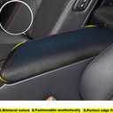 Blazeray Car Center Console Armrest Cover for Toyota Camry 2018-2023 Interior Accessories Leather Anti-Scratch Elbow Arm Rest Cover Cushion Pad Protector Saver (Black Leather with Red Stitches)