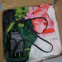 SRKLH 8 FT Christmas Inflatables Snowman Yard Decoration, Blow Up Snowman with Christmas Tree Outdoor Decoration with Rotating LED Lights for Holiday Party Garden Lawn Decor, Xmas New Year Kids Gifts