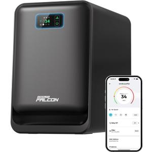 Creality Falcon AP1 Smart Smoke Purifier, 360 Full-circle Purification, 99% Purification Rate, Real-Time PM2.5 Monitoring, WiFi/App Control, 150W IOT-Connected Fume Extractor for Most Laser Engraver
