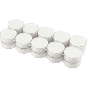 Stonebriar 20 Count Unscented Mega Oversized Clear Cup White Tea Light Candles with 9 Hour Burn Time