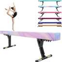 FBSPORT 8ft Adjustable Balance Beam: High and Low Floor Beam Gymnastics Equipment for Kids/Adults,Gymnastics Beam for Training,Practice, Physical Therapy and Professional Home Training with Legs