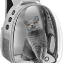 Cat Carrier Backpack, Pet Carrier Backpack Front Pack for Small Medium Cat Puppy Dog Carrier Backpack Bag Space Capsule, Airline-Approved Pet Carrier for Travel Hiking Walking Camping (Grey)