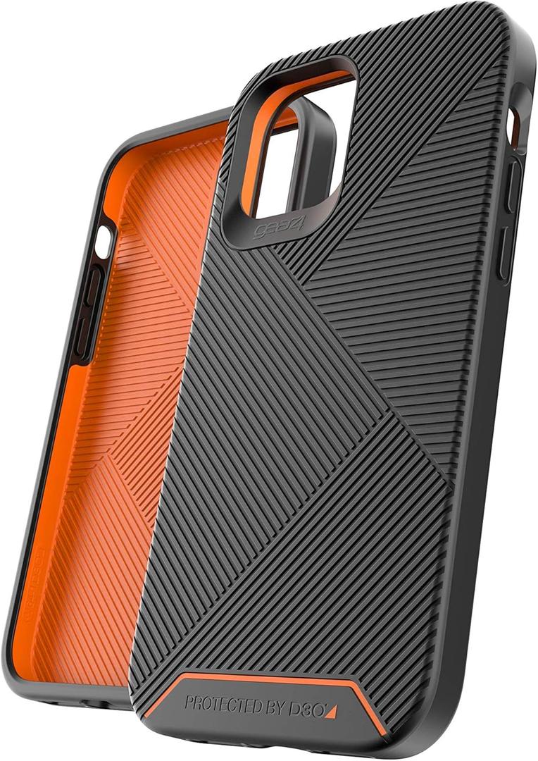 GEAR4 Battersea Wilma Compatible with iPhone 12 Plus/iPhone 12 Pro 6.1 Case, Advanced Impact Protection with Integrated D3O Technology, Anti-Yellowing, Phone Cover  Black (Battersea Black)