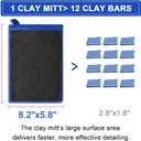 Clay Mitt Auto Detailing 2 Pack, Fine Grade Microfiber Car Clay Bar Mitt, DIY Detail Tool & Kit Car Detailing Alternative (Blue)