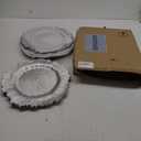 WUWEOT 12 Pack Charger Plates, 12.7" Round Plastic Reef Plate Chargers with Flora Reef Design for Wedding Dinner Party Decoration (Silver)