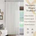 Extra Wide 100 Inch Wide Ivory White Pinch Pleated Linen Curtains 84 Inches Long for Patio Sliding Glass Door 100 Inch Width Pleated Drapes with Hooks Rings 100x84 Curtain for Living Room 1 Panel
