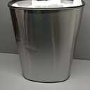 BestOffice | 13 Gallon Trash Can with Lid | Automatic Touchless Garbage Can | Odor Control | Modern Oval Design | Easy to Clean | Stainless Steel | Fits Any Kitchen, Bathroom, Office or Home