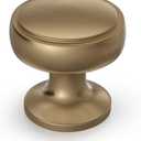 Haliwu 6 Pack Antique Brass Cabinet Knob Soild Zinc Alloy Dresser Knobs for Dresser Drawer (1.06 inch (27mm), Champagne Bronze)