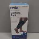 REVIX Shin Ice Pack Reusable Leg Ice Pack Wrap Cold Therapy Compression Sleeve for Calf, Elbow, Arm and Knee Discomfort Recovery and Support, 360 Full Coverage (Black-Regular Size-1 Pack)