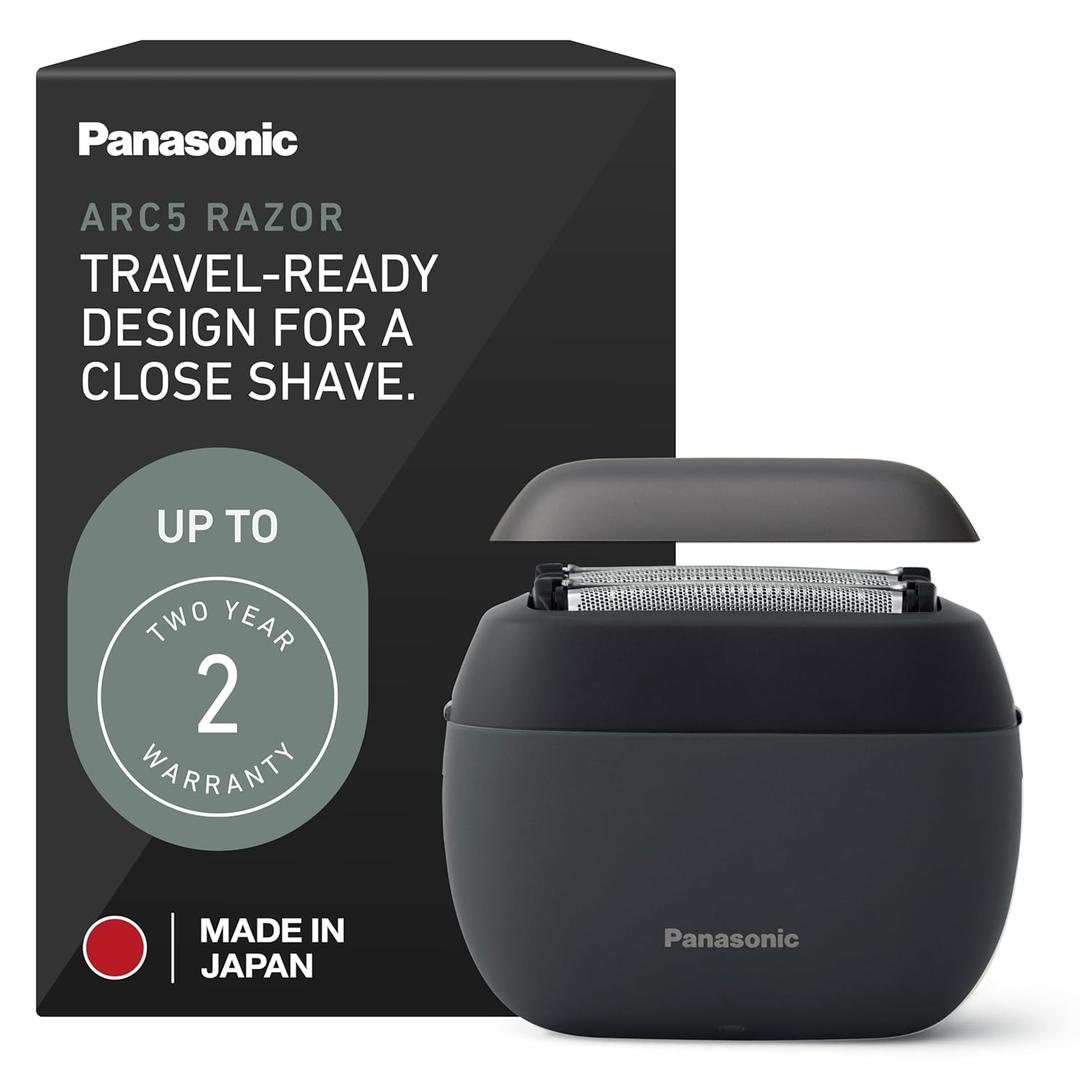 Panasonic ARC5 Palm-Sized Electric Razor, Handheld Luxury Compact Travel Shaver with 5-Blade Cutting System and USB-C Charging, Wet/Dry - ES-PV3A-K Panasonic ARC5 Palm-Sized Electric Razor, Handheld Luxury Compact Travel Shaver with 5-Blade Cutting System and USB-C Charging, Wet/Dry - ES-PV3A-K