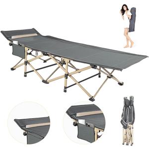 Camping Cots for Adults Comfortable Breathable Material with Pillowcase, Foldable Camping Cot for Sleeping with Reinforced Aluminum Tubes, Portable Bed for Adults Weighing 20 Lbs (200*80*45cm)